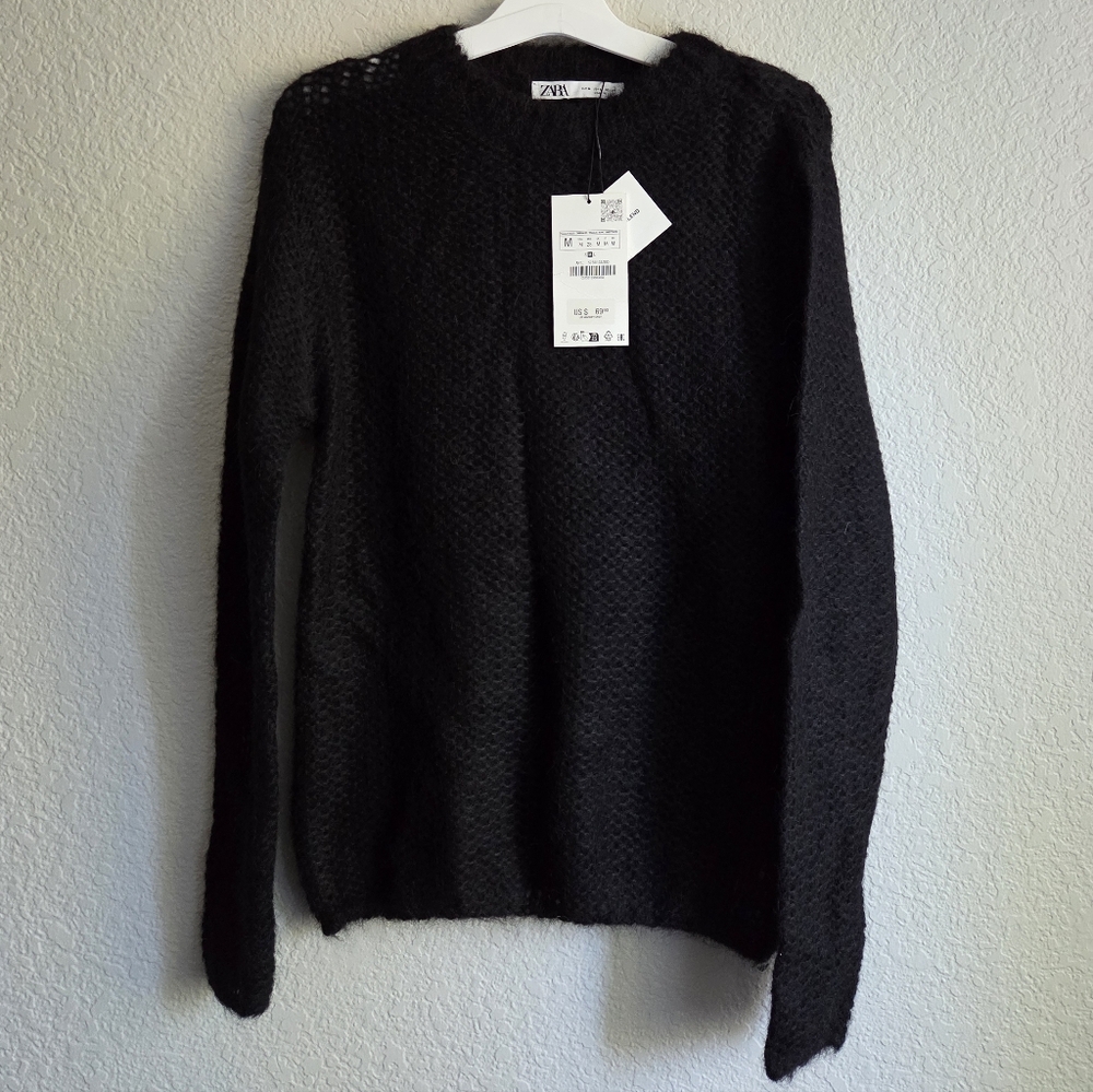 New Zara Alpaca blend black sweater